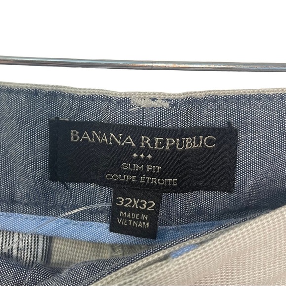 Banana Republic Men’s Slim Fit 32 x 32” Light Grey Tapered Leg Casual Dr… - Picture 5 of 7